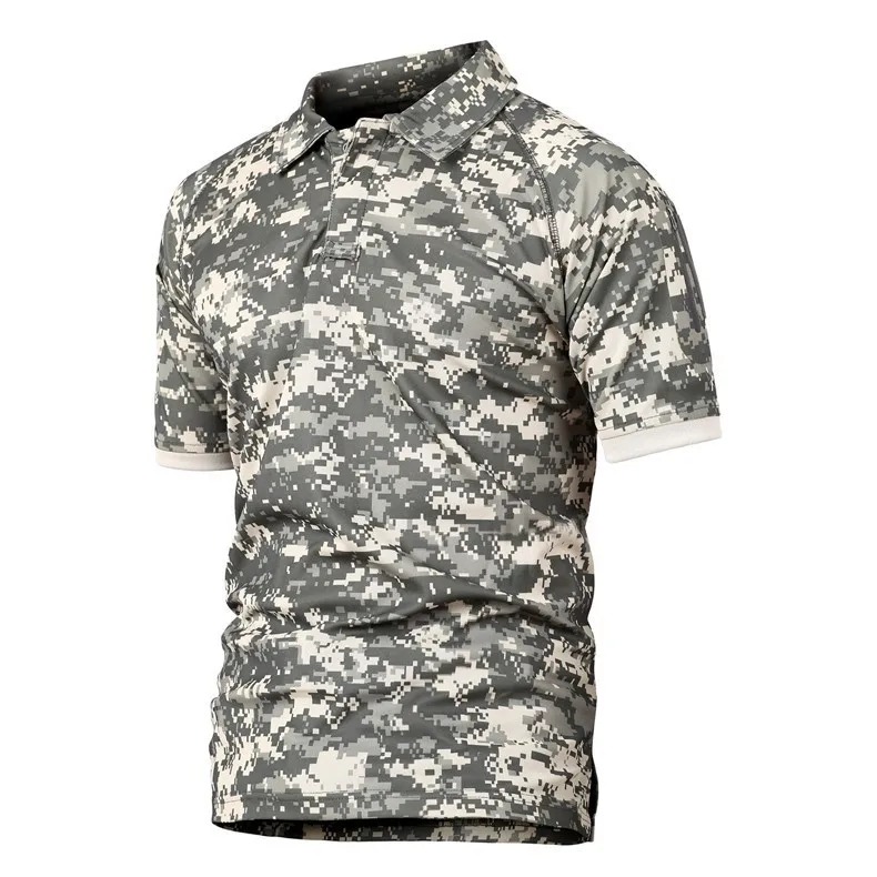 Summer Tactical Military Camouflage T-Shirt Men Outdoor Hiking Camping Coolmax Quick-Dry Army Sports Tee - Image 6
