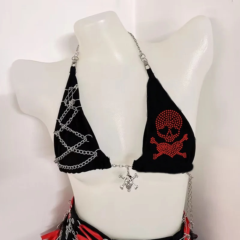 y2k accessories crop top y2k tops y2k fashion gothic bustier top y2k t shirt fairy grunge halter topy2k clothes y2k crop top - Image 6