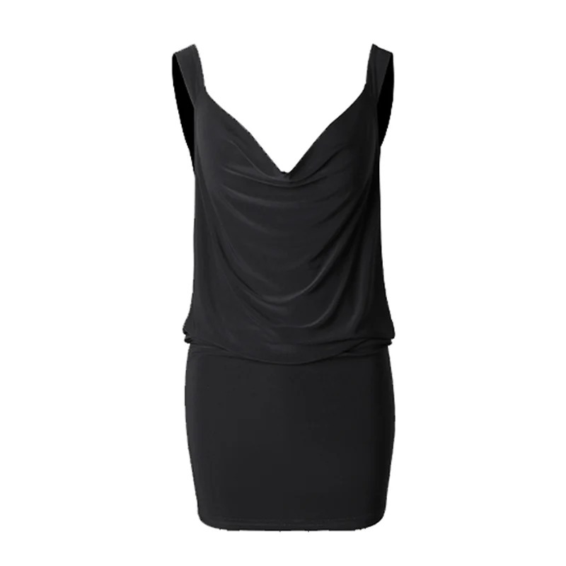 Latin Dance Dress Women Backless Black Rumba Tango Practice Outfit - Image 4